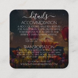 Anpassade Cosmic Tulips Detaljer Tilläggskort