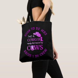 Anpassade Cowgirl Bachelorette BRIDE I DO CREW Tygkasse