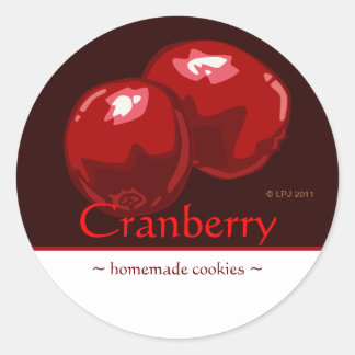Anpassade Cranberry Stickers Runt Klistermärke