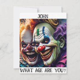 Anpassade Creepy Clowns Birthday Card