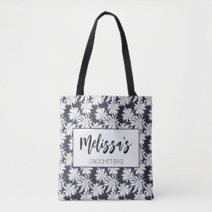 Anpassade Crochet bag, lägg till ditt namn Tygkasse