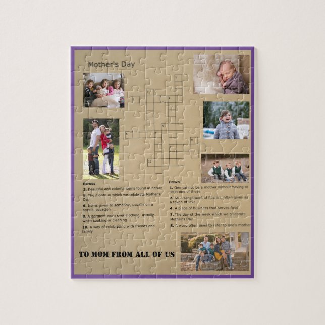 Anpassade Crossword - Jigszawa Puzzle Pussel (Vertikal)