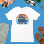 Anpassade Cruise Frakt Sunset Family Resa T Shirt<br><div class="desc">Coola anpassningsbar kryssar i frakt manar,  t-shirts med blend för din familjeåterförening eller påsklov resa för Bermuda,  Bahamas eller Karibien. Anpassa dessa söta solskyddsmedel med din familj namn och destination eller år.</div>