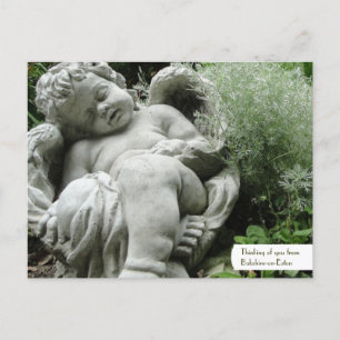 Anpassade Cupid på engelska Garden Postcard Vykort