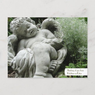 Anpassade Cupid på engelska Garden Postcard Vykort