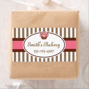 Anpassade cupkakor-affärsetiketter fraktsedel