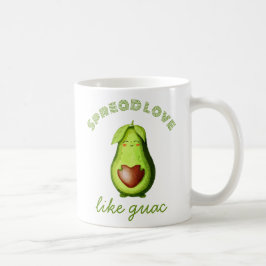 Anpassade Cute Avocado, handdragen originalkonst Kaffemugg