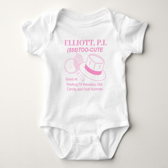 Anpassade Cute Baby P.I. T Shirt (Framsida)