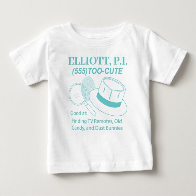 Anpassade Cute Baby P.I. T Shirt (Framsida)