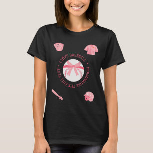 Anpassade Cute Baseball Women's T-shirt