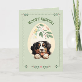 Anpassade Cute Bernese Mountain Hund Påsk Kort