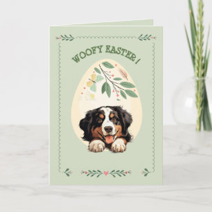 Anpassade Cute Bernese Mountain Hund Påsk Kort