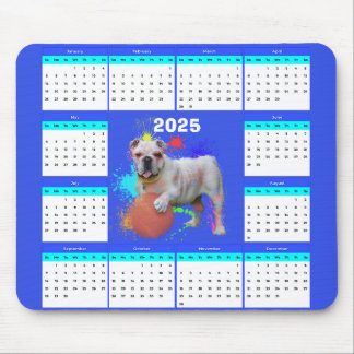 Anpassade Cute British Bulldog Calendar Musmatta