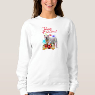 Anpassade Cute British Bulldog Yappy jul T Shirt
