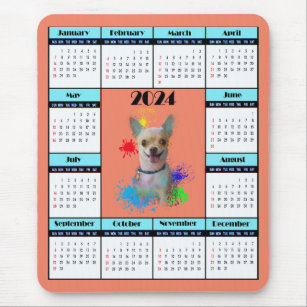 Anpassade Cute Chihuahua Hund Calendar Musmatta