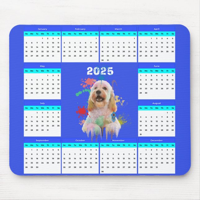 Anpassade Cute Cockapoo Hund Calendar Musmatta (Framsidan)