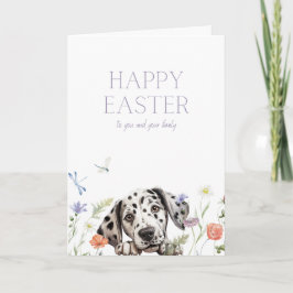 Anpassade Cute Dalmatien Påsk Kort