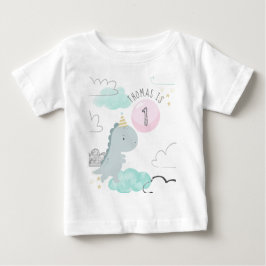 Anpassade Cute Dinosaur Birthday T Shirt