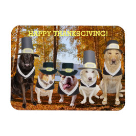 Anpassade Cute/Funny Dogs Thanksgiving Magnet