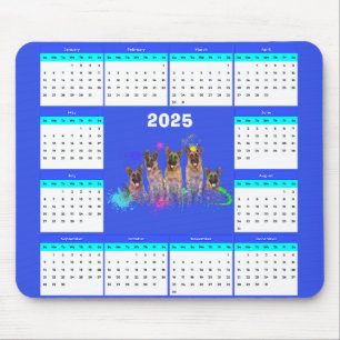 Anpassade Cute German Shepherd Hund Calendar Musmatta