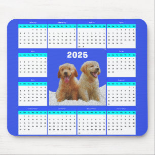Anpassade Cute Golden Retriever Hund Calendar Musmatta