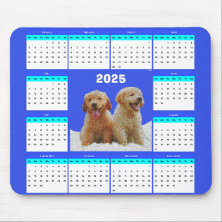Anpassade Cute Golden Retriever Hund Calendar Musmatta