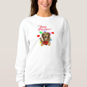 Anpassade Cute Golden Retriever Yappy jul T Shirt