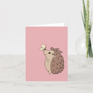 Anpassade Cute Hedgehog Helgkort