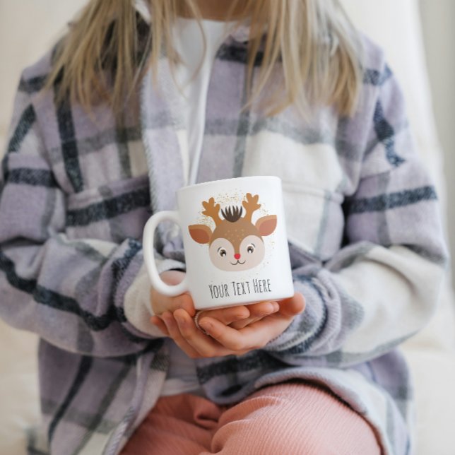 Anpassade Cute Hjort Personlig jul Mugg (Skapare uppladdad)