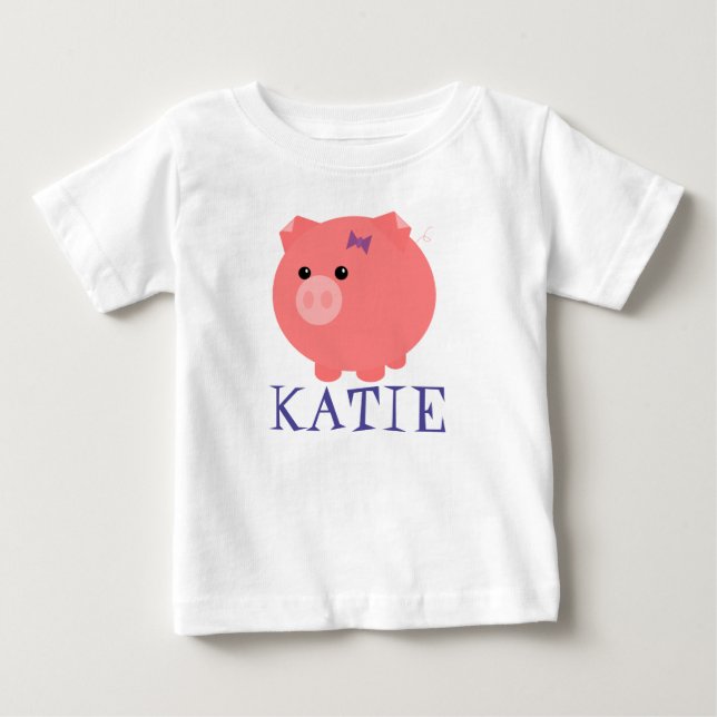 Anpassade Cute Knubbig Gris Kid T-Shirt (Framsida)