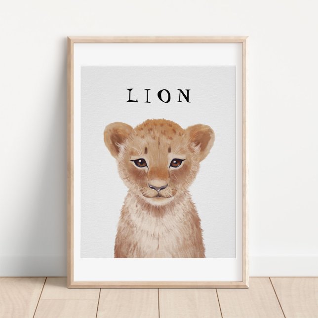 Anpassade Cute Lejon Unge Kids Poster (Skapare uppladdad)