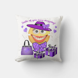 Anpassade Cute Mode Emoji med köp Kudde