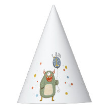 Anpassade Cute Monster med Balloon Birthday