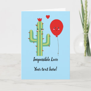 Anpassade Cute Osible Kärlek Tecknad Kort