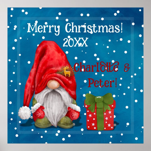 Anpassade Cute Pappa jul Poster (Framsidan)