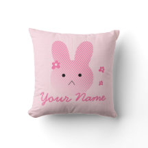 Anpassade Cute Rosa Bunny Dekorativ kudde