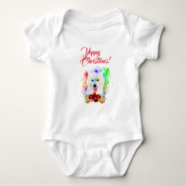 Anpassade Cute Samoyed Hund Yappy jul T Shirt