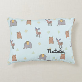 Anpassade Cute Scandinavian Animals Mönster Prydnadskudde