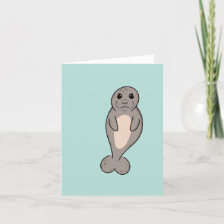 Anpassade Cute Seal Helgkort