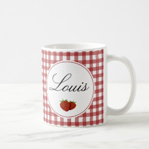 Anpassade Cute Strawberry Kaffemugg