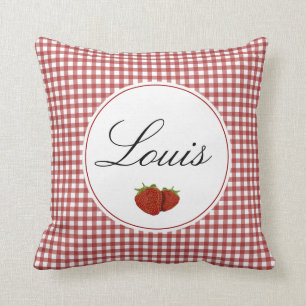 Anpassade Cute Strawberry Kudde
