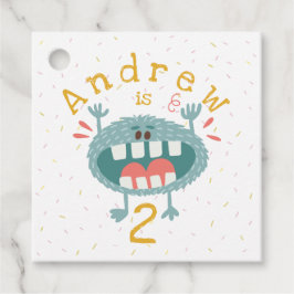Anpassade Cute Teal Monster Gåvor Etiketter