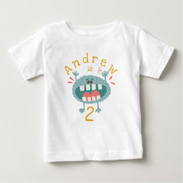 Anpassade Cute Teal Monster T Shirt