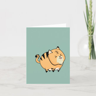 Anpassade Cute Tiger Helgkort