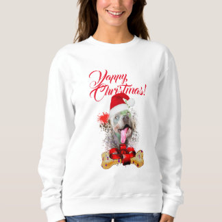 Anpassade Cute Weimaraner Hund Yappy jul T Shirt