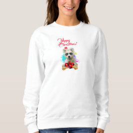 Anpassade Cute Westie Hund Yappy jul T Shirt