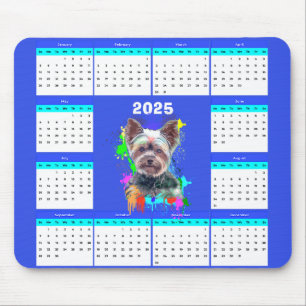 Anpassade Cute Yorkie Hund Calendar Musmatta