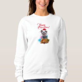Anpassade Cute Yorkie Hund Yappy jul T Shirt