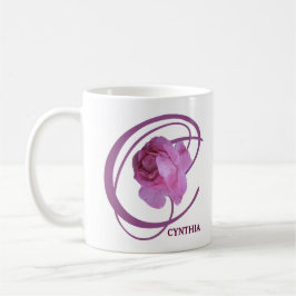 Anpassade Cynthia rosa ros blommor boho trendig Kaffemugg