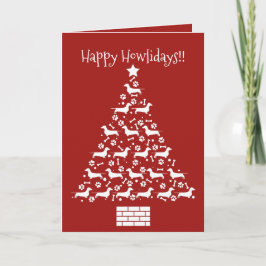 Anpassade Dachshund Helgdag Card Helgkort